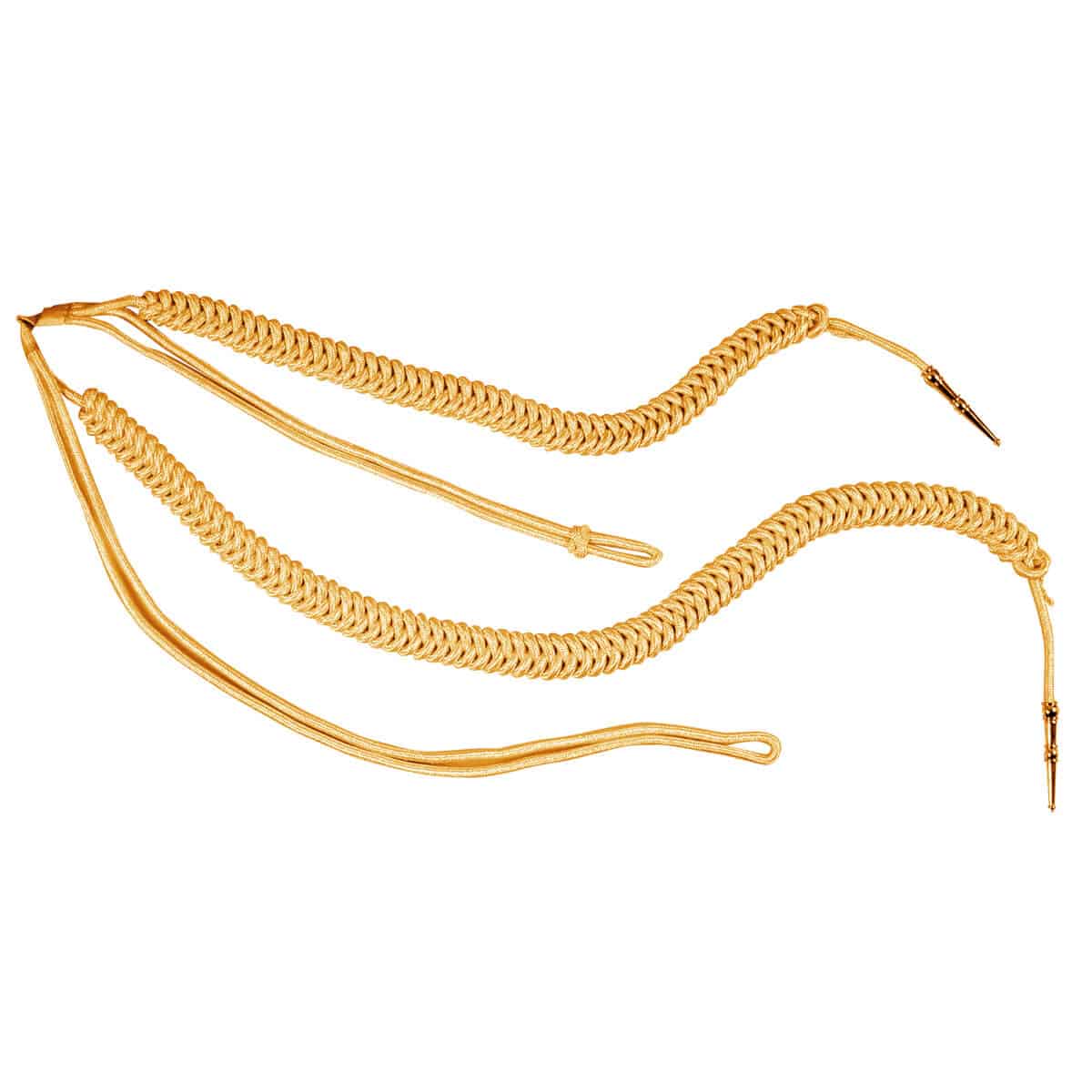 Produktbild von Fangschnur 2 Breitgeflechte mit Spitzen (gold oder silber)