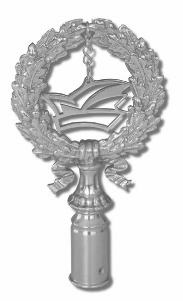 Produktbild 2 von Lorbeerkranz mit Narrenkappe Fahnenspitze