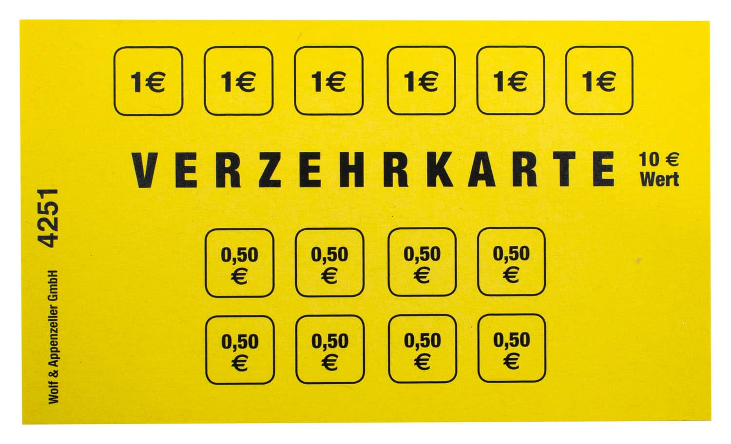 Produktbild von Verzehrkartenblock 10€