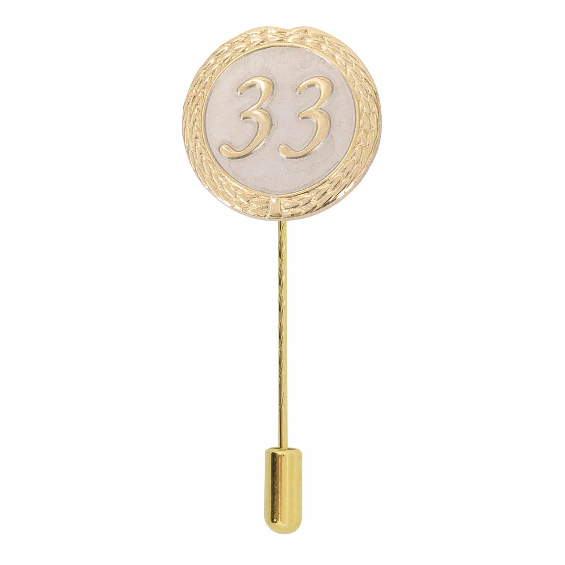 Produktbild von Anstecknadel 33 Jahre Silber-Gold