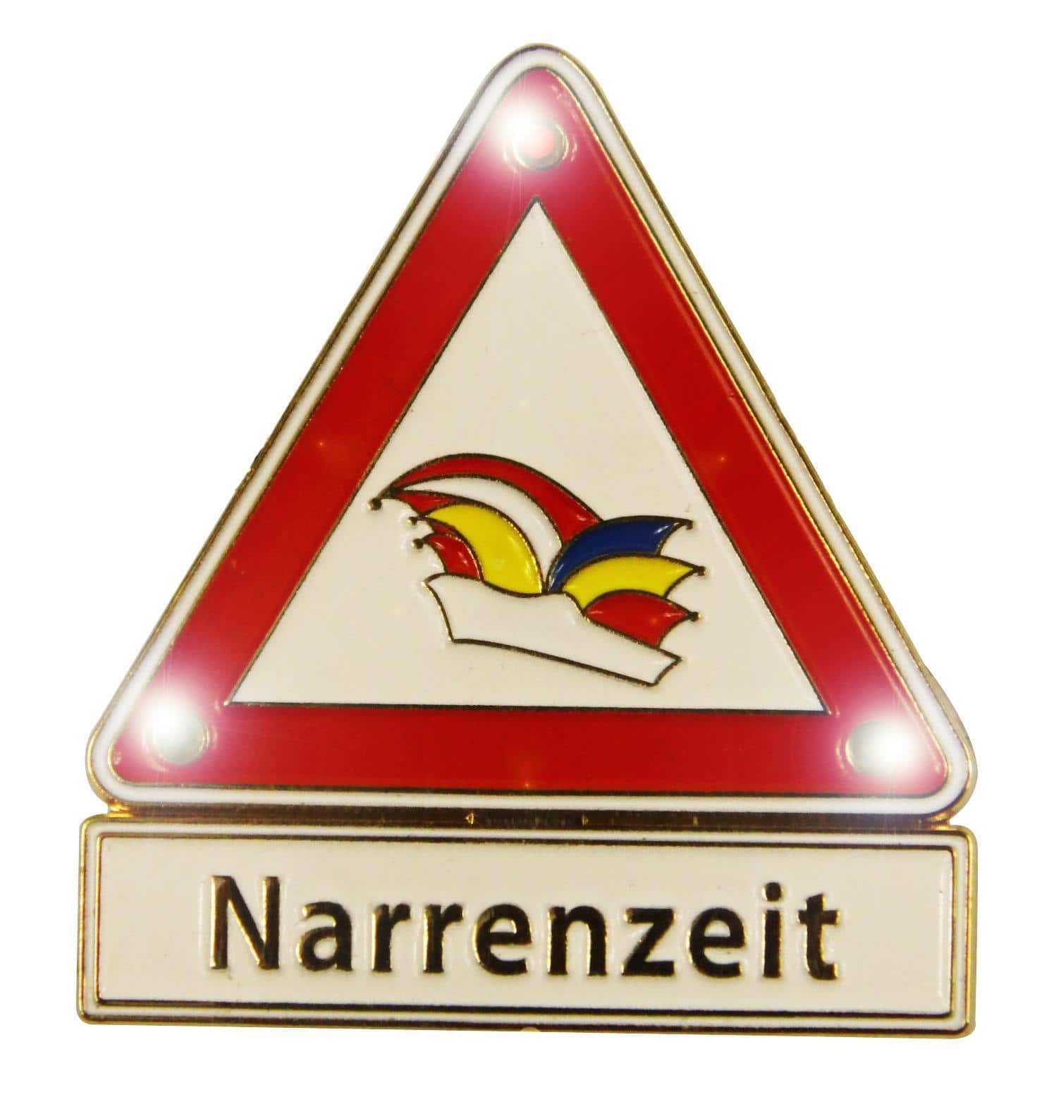 Produktbild von Warndreieck "Narrenzeit" mit Blinkis