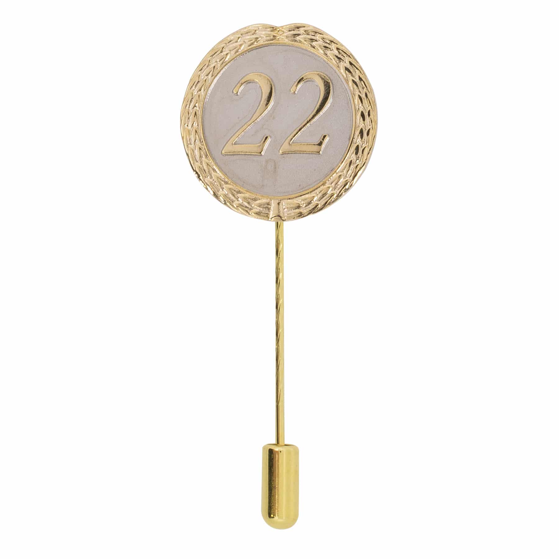 Produktbild von Anstecknadel 22 Jahre Silber-Gold