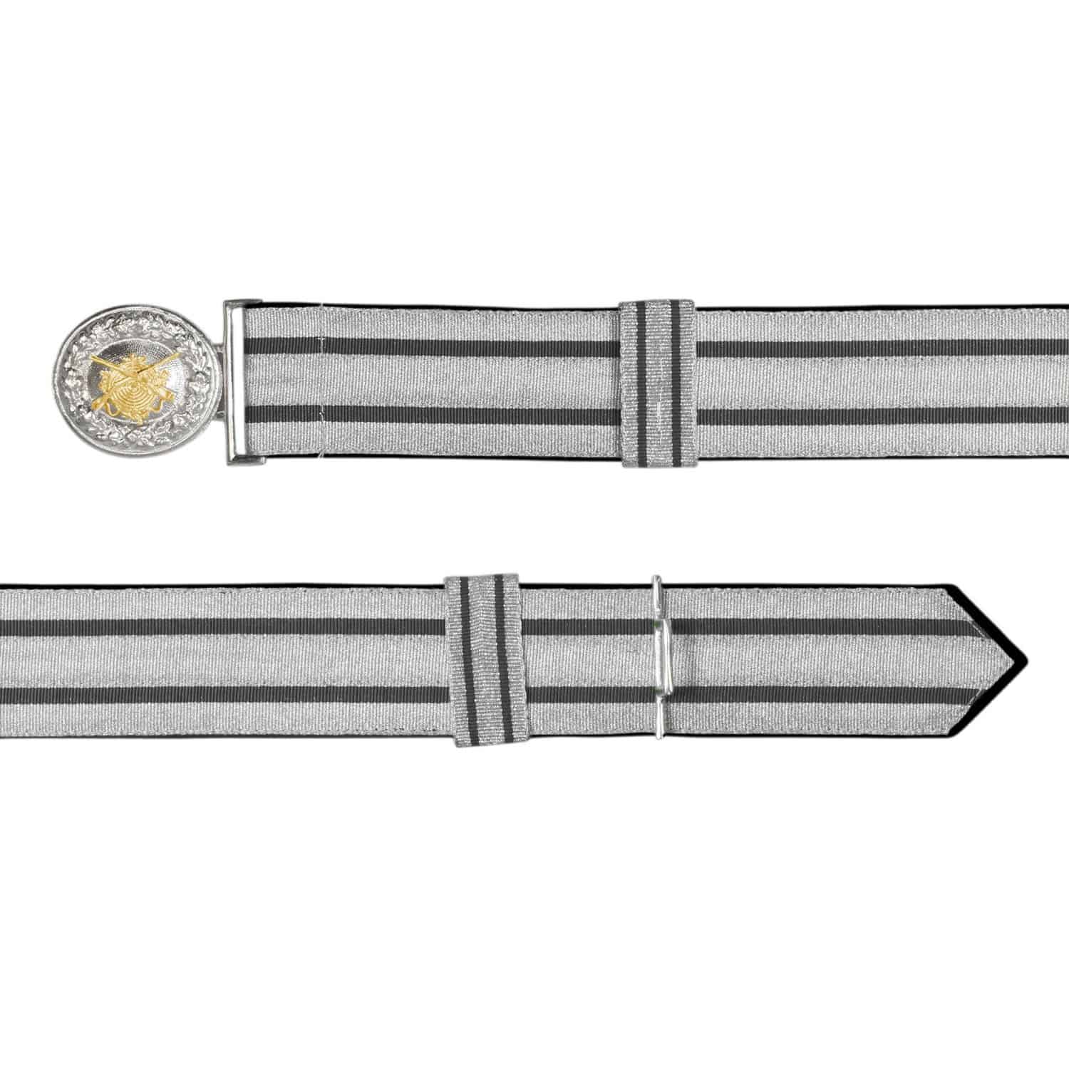 Hauptproduktbild von Feldbinde silber mit schwarzen Streifen (schwarz National)