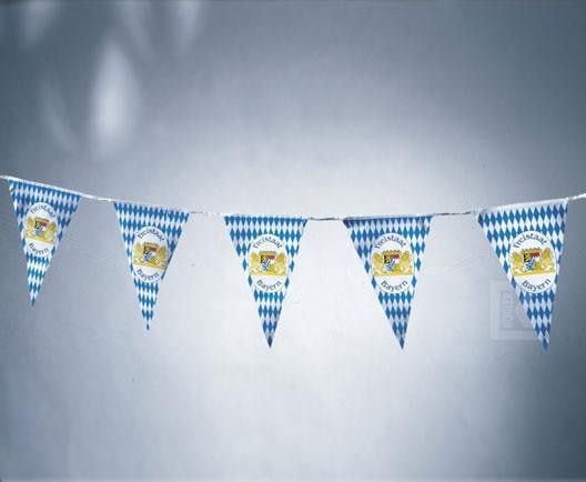 Produktbild von Kunststoff Wimpelkette Bayern, wetterfest