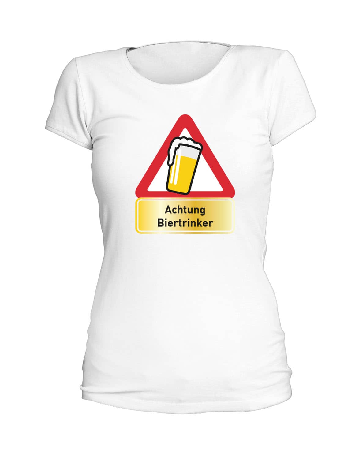 T-Shirt "Achtung Biertrinker" - Damen