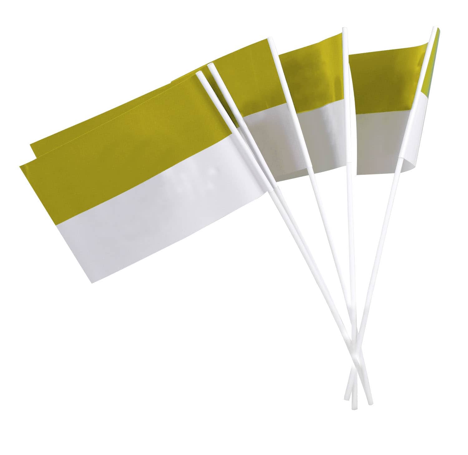 Produktbild von Everflag Papierfähnchen: Gelb-weiß 50er Packung