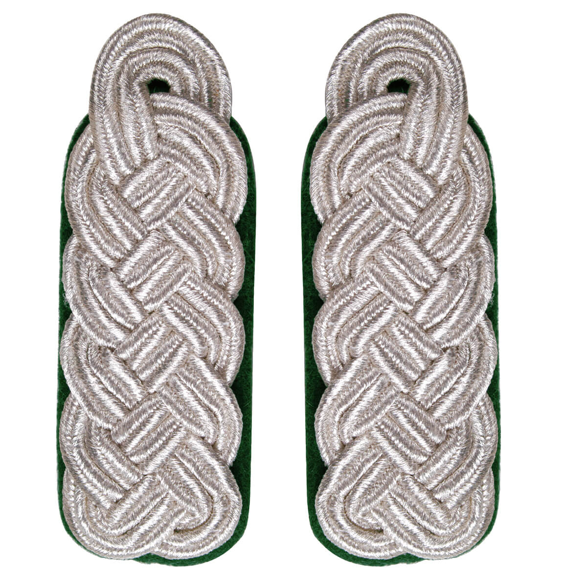 Produktbild von Schultergeflecht - Majorsgeflecht mit silbernem Soutache