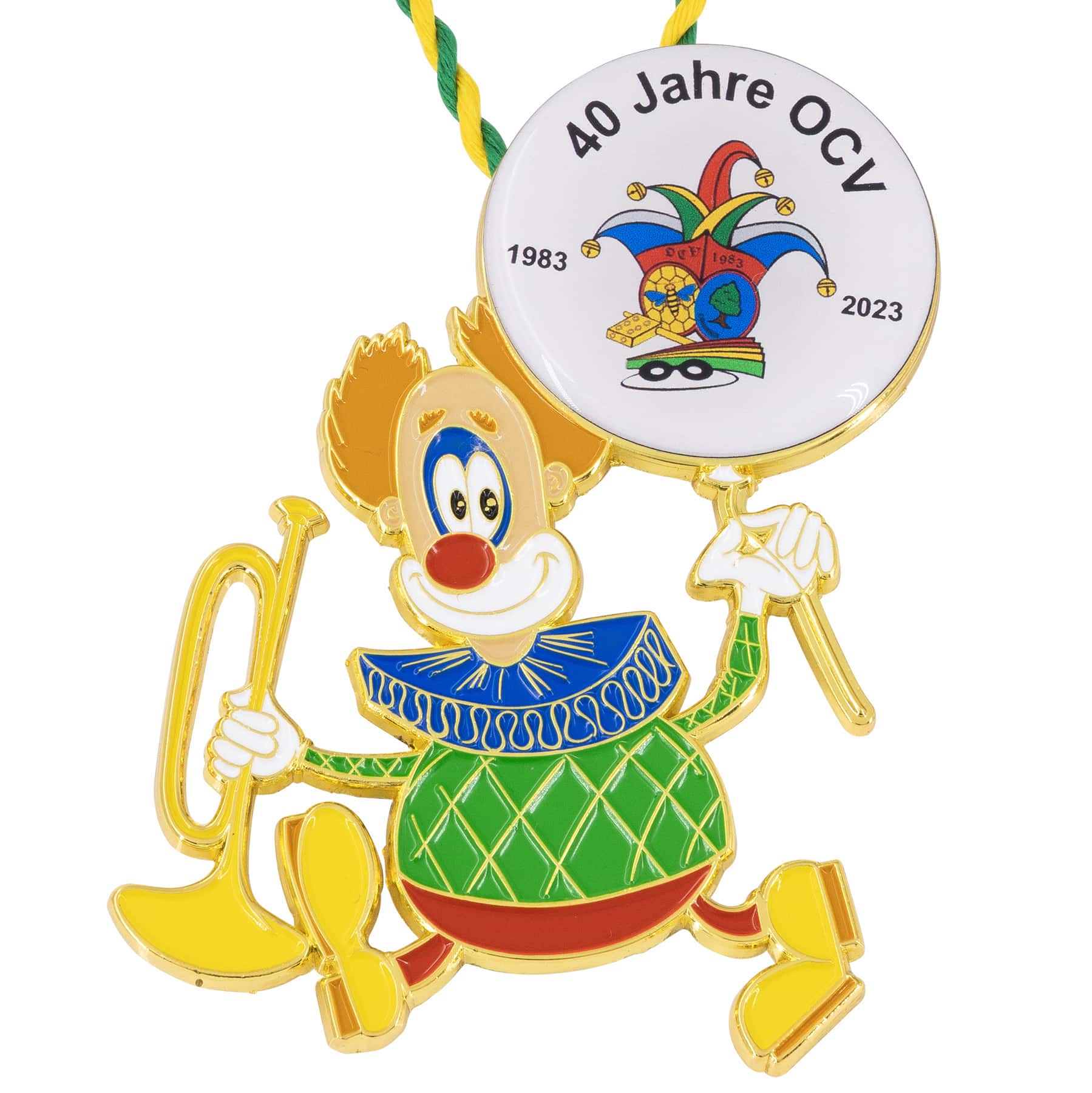 Produktbild von Karnevalsorden "Clown mit Trompete"