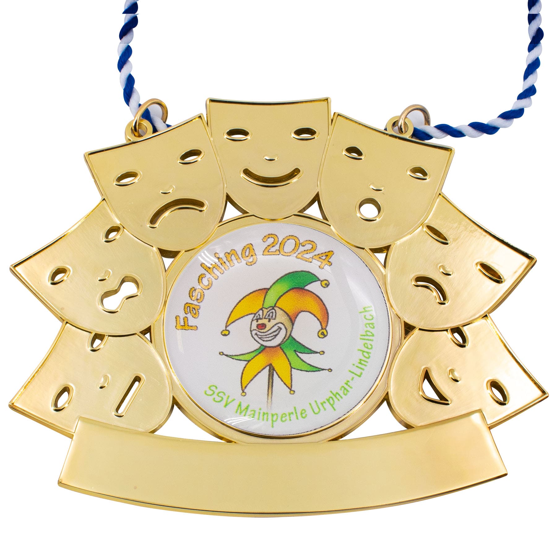 Produktbild von Karnevalsorden "Maskenball" gold