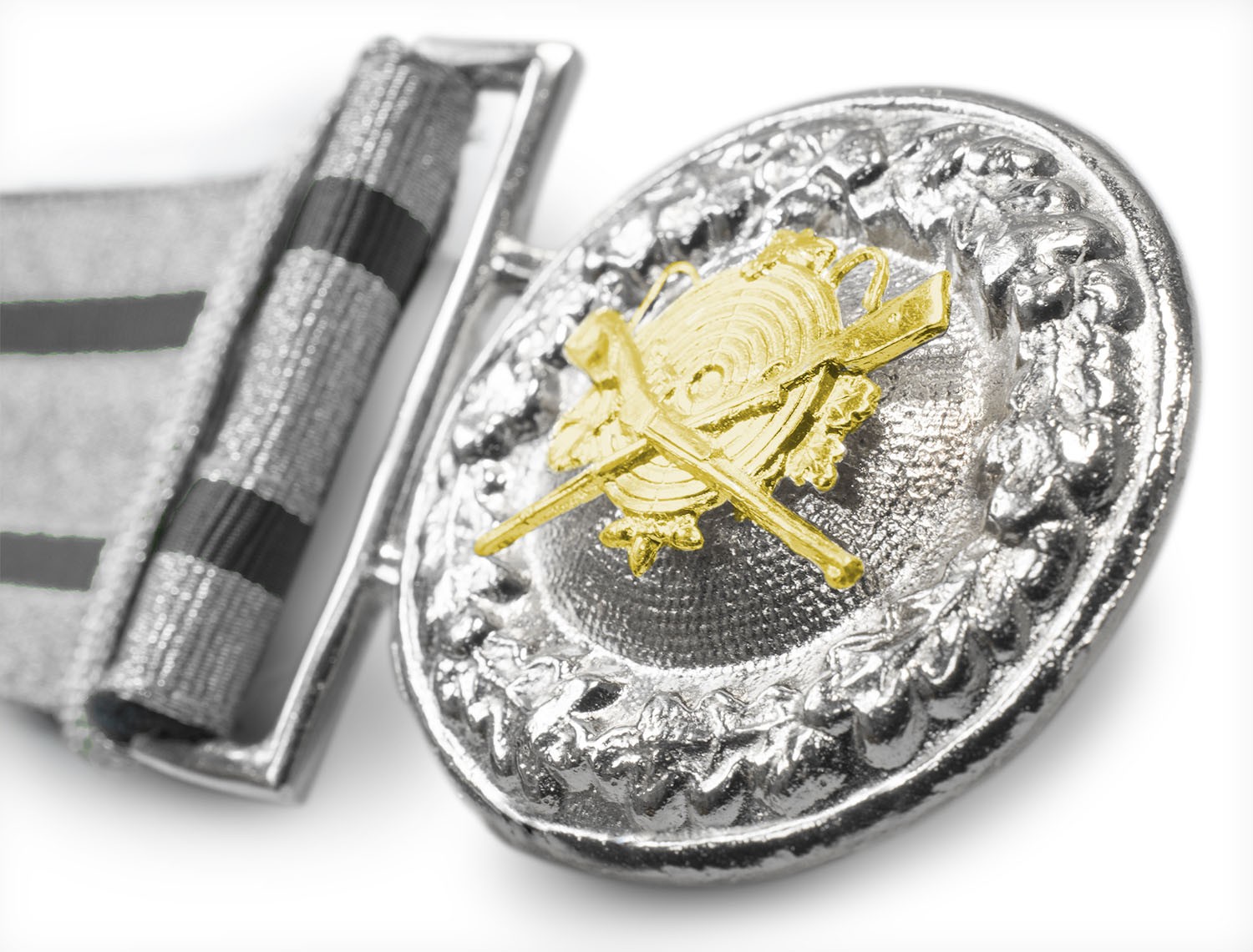 Produktbild 5 von Feldbinde silber mit schwarzen Streifen (schwarz National)