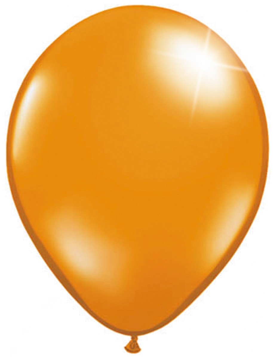 100 Luftballons Orange Metallic - Ø 30cm