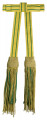 Schärpenquasten mit fester Schleife - Farbe - gold-grün
