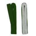 2-streifige Schulterstücke in silber - Filzfarbe - grün