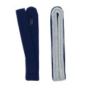 2-streifige Schulterstücke in silber - Filzfarbe - blau