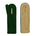 4-streifige Schulterstücke in gold - Filzfarbe - grün