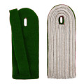 5-streifige Schulterstücke in silber - Filzfarbe - grün
