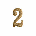 Zahl " 2 " für Schulterklappe - Farbe - vergoldet