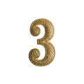 Zahl " 3 " für Schulterklappe - Farbe - vergoldet