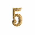 Zahl " 5 " für Schulterklappe - Farbe - vergoldet