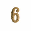Zahl " 6 " für Schulterklappe - Farbe - vergoldet
