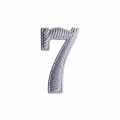 Zahl " 7 " für Schulterklappe - Farbe - versilbert
