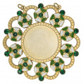 Karnevalsorden - Ehrenorden mit Schmucksteinen - Farbe - grün-weiß-gold