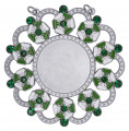Karnevalsorden - Ehrenorden mit Schmucksteinen - Farbe - grün-weiß-silber