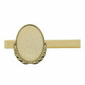 Krawattenklammer mit Auflage oval mit Kranz - Farbe - gold