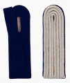 4-streifige Schulterstücke in silber - Filzfarbe - blau