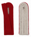 4-streifige Schulterstücke in silber - Filzfarbe - rot