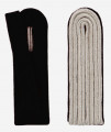 4-streifige Schulterstücke in silber - Filzfarbe - schwarz