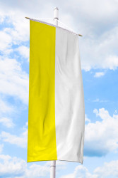 Bannerfahne gelb-weiß | 150x500cm